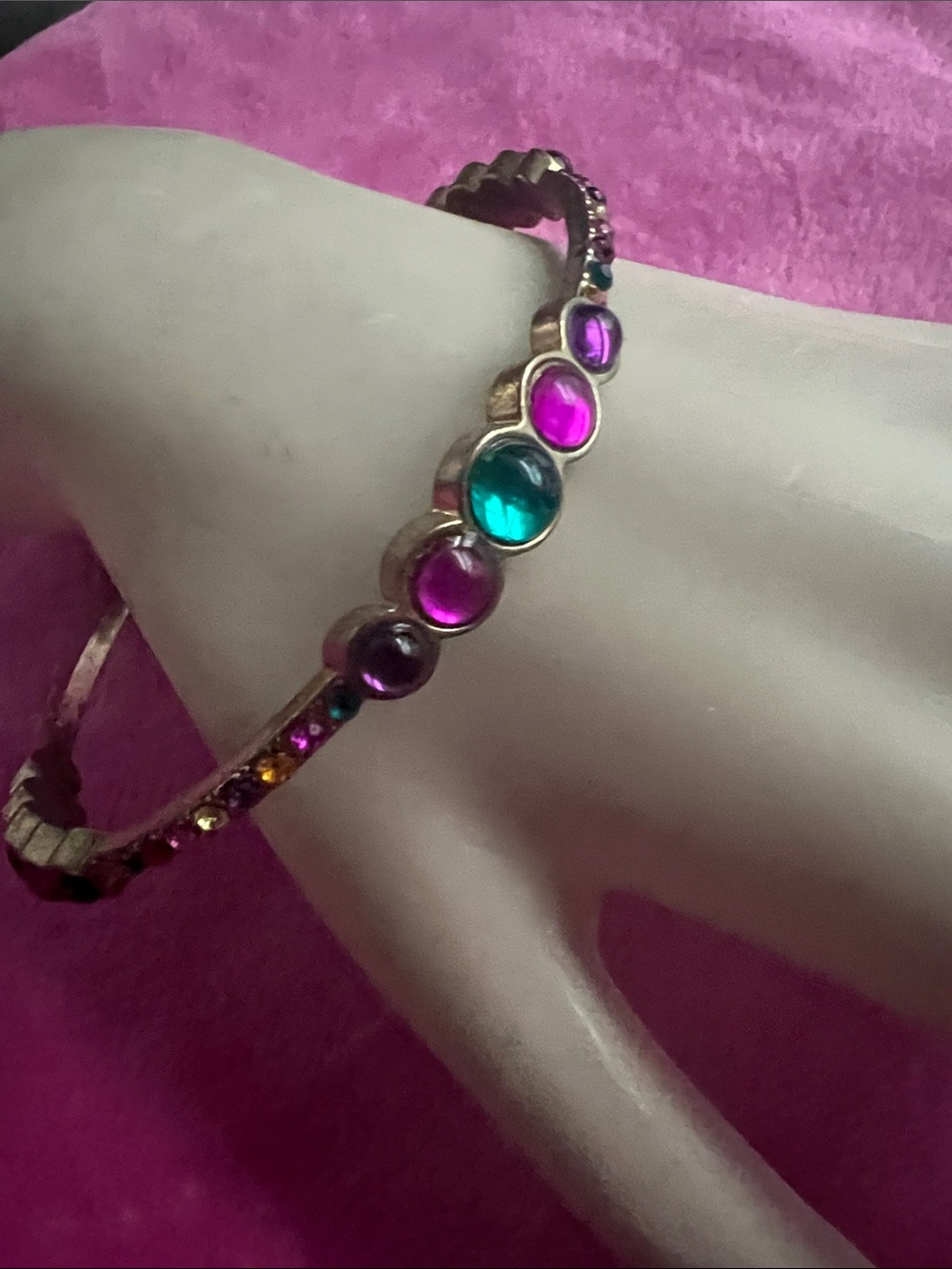 Multicolor Crystal Bangle Bracelet – Women Jewelry
